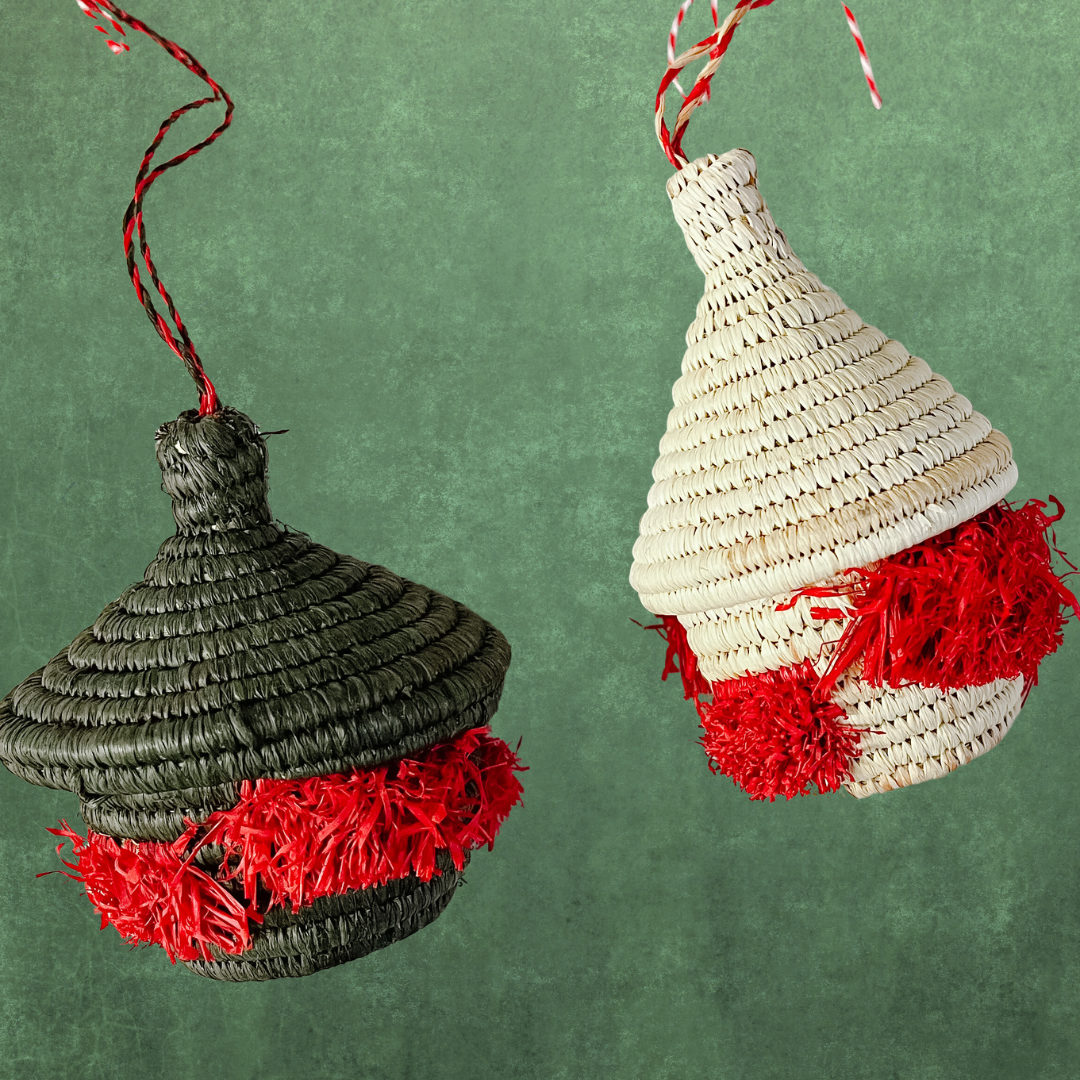 Tiny Basket Christmas Ornaments