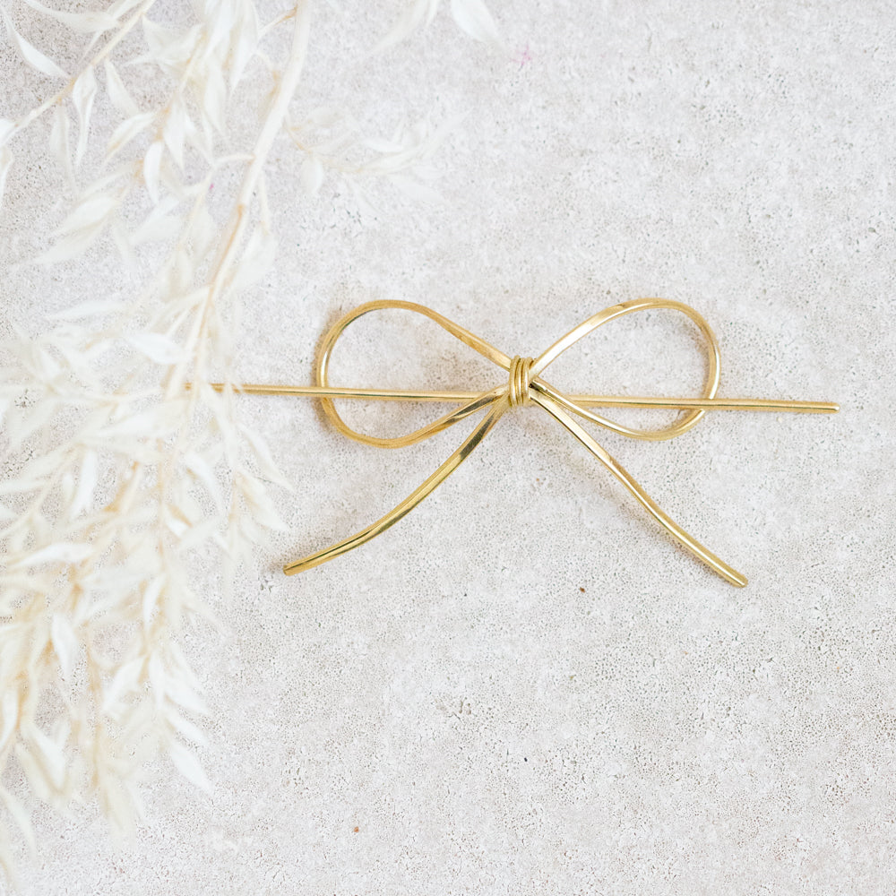 Utepe Brass Bow Hair Pin