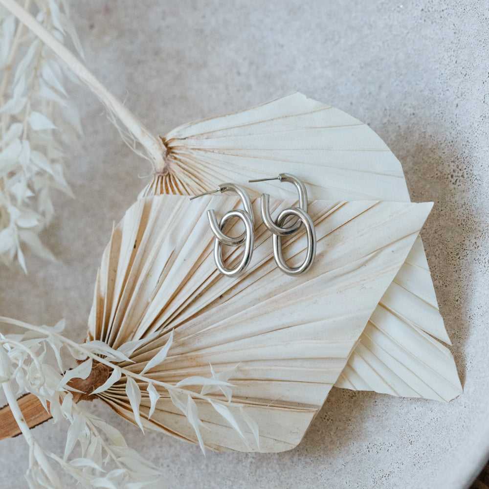 Kujiunga Link Hoop Earrings