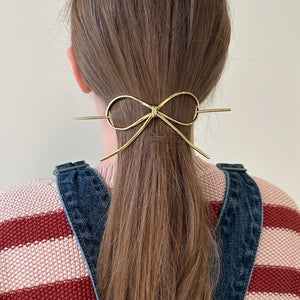 Utepe Brass Bow Hair Pin